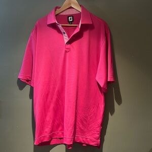 FootJoy Bright Pink Golf Polo sz XL